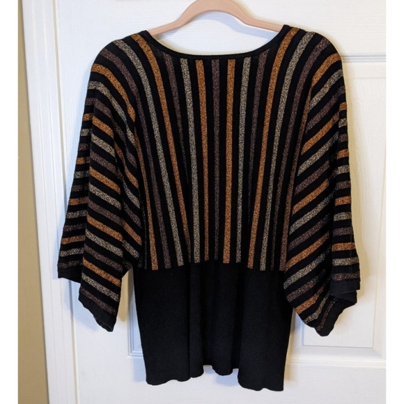 🍂 FABULOUS METALLIC DOLMAN SLEEVE SWEATER - Picture 3 of 6